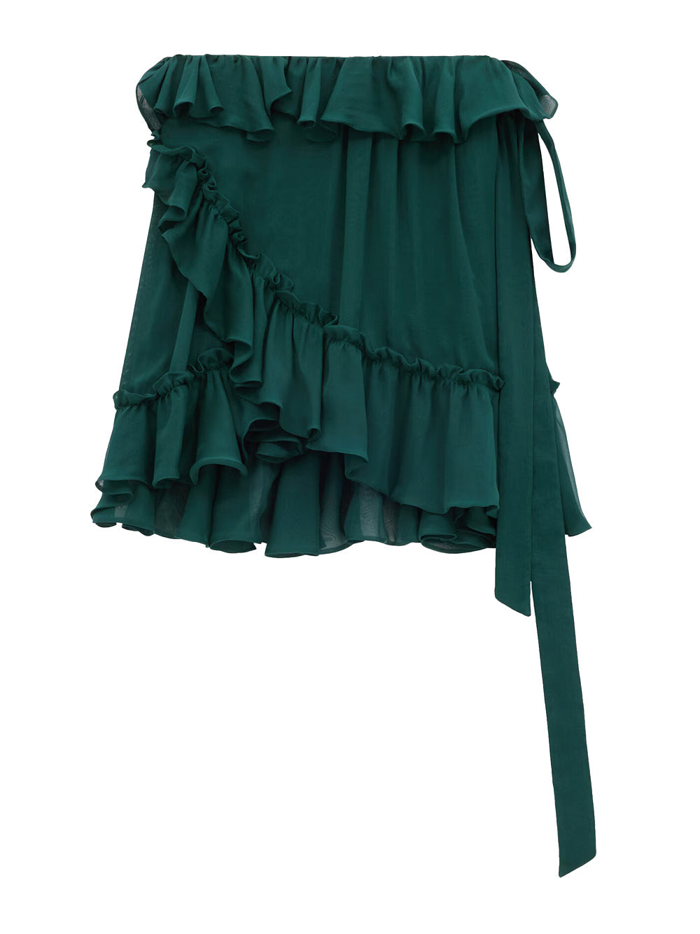 Silk Crepe Muslin Mini Wrap Skirt
