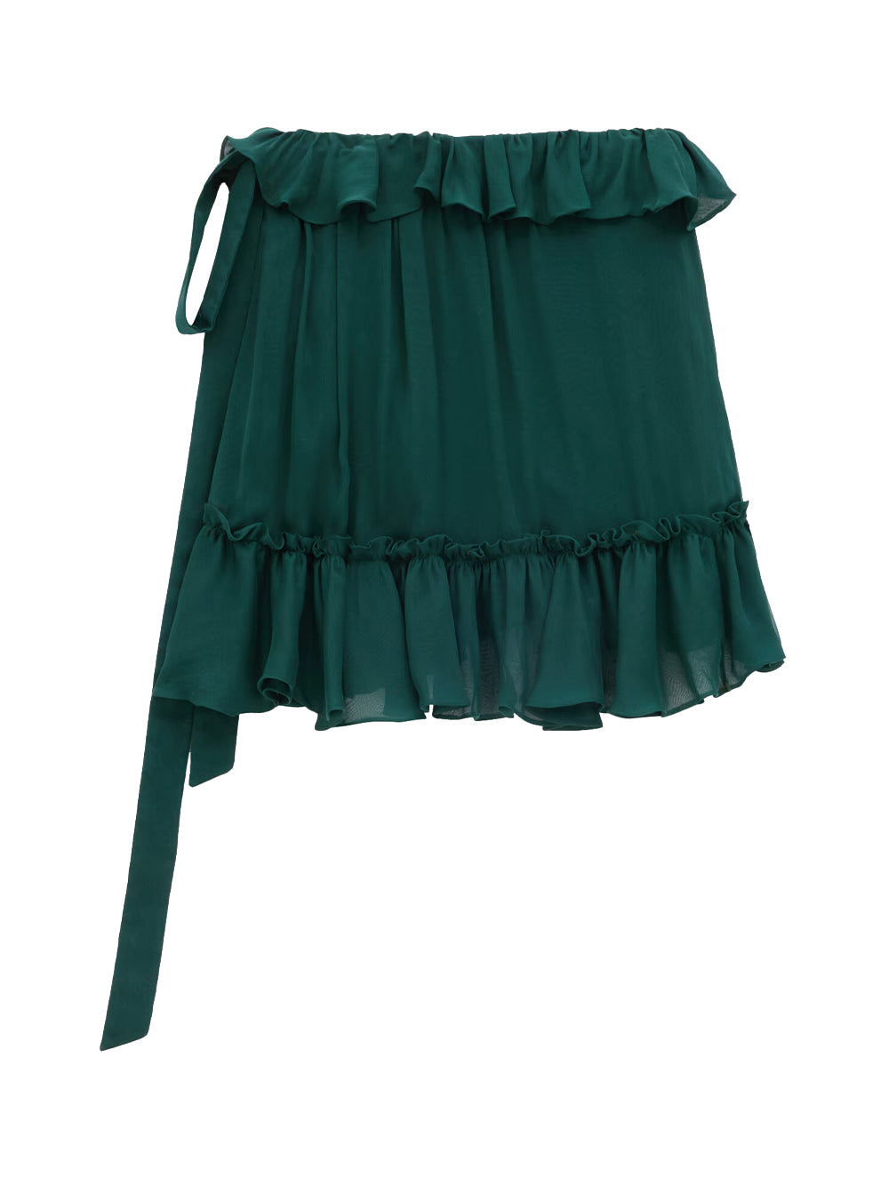 Silk Crepe Muslin Mini Wrap Skirt