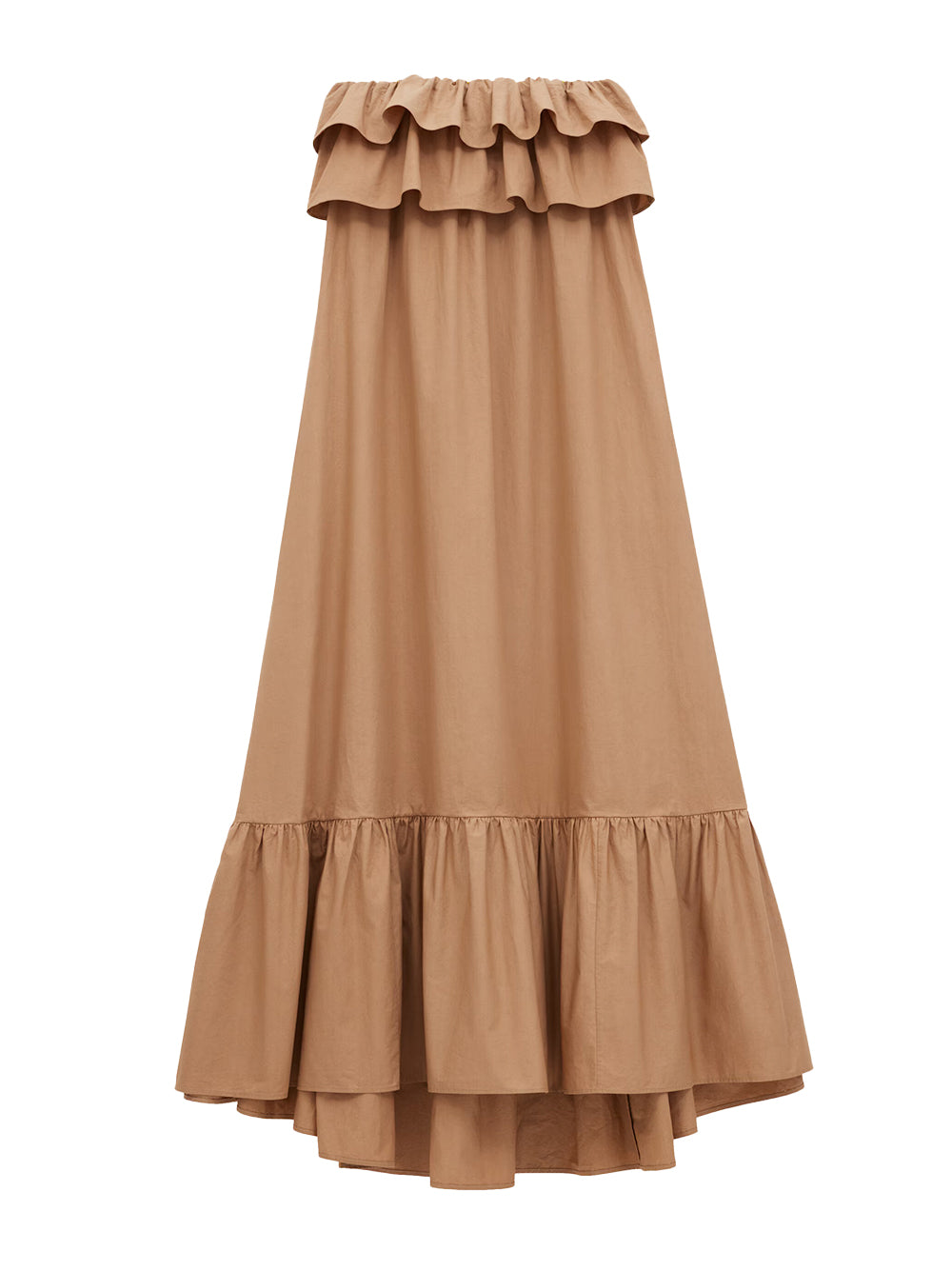 Ruffled Cotton Serge Maxi Dress