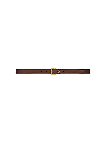 【SAINT LAURENT】CASSANDRE BELT WITH SQUARE BUCKLE●634437BO Cassandre belt with square buckle in smooth leather | Saint