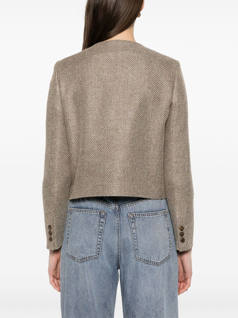 Linen-Silk and Cotton Shamo Bolero