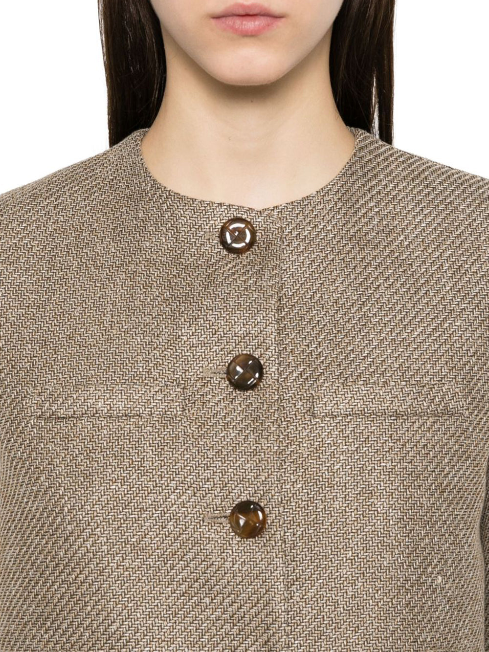 Linen-Silk and Cotton Shamo Bolero