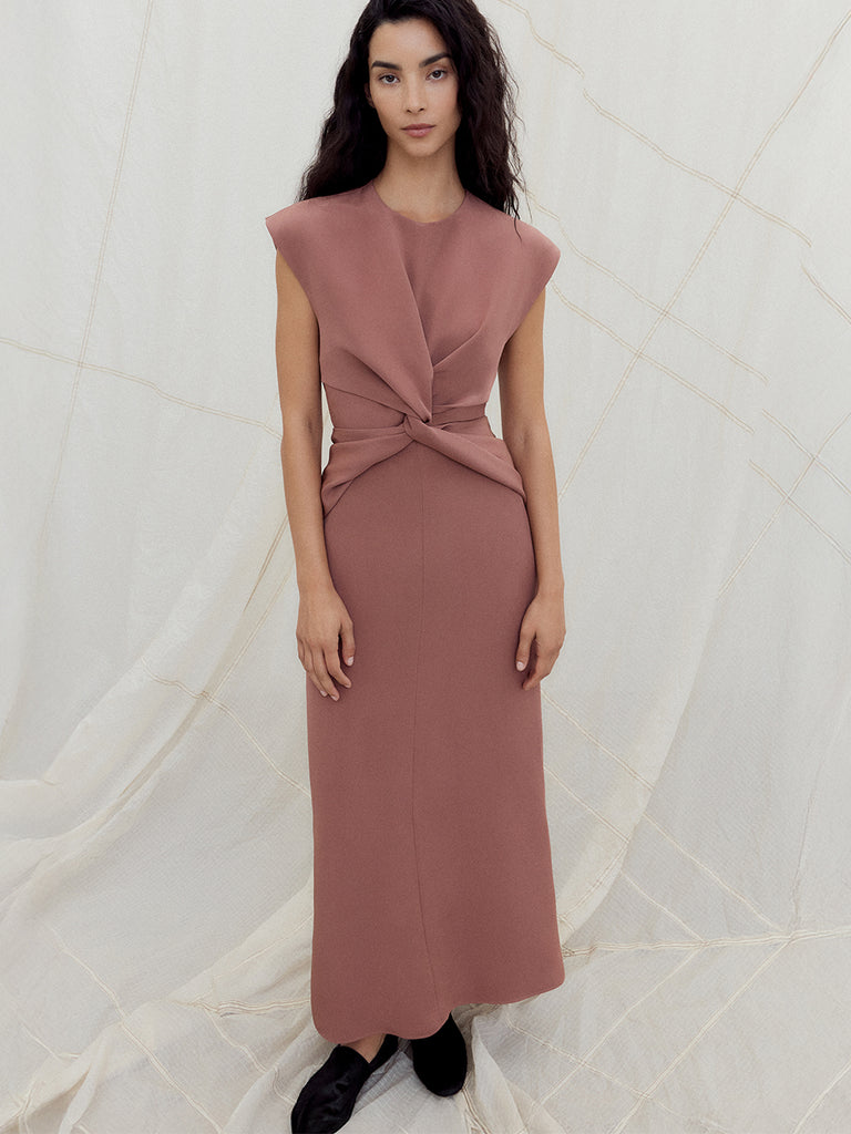 black wrap midi dress The Wrap Dress in Linen