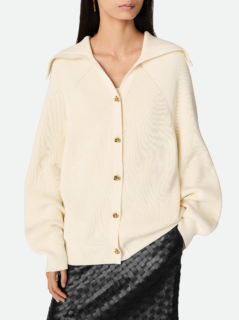 Cotton Ribbed Cardigan