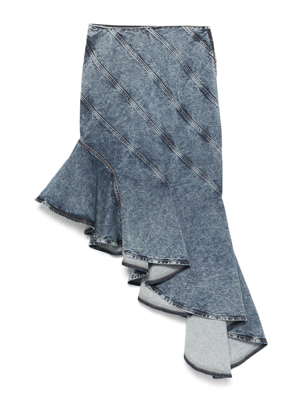 Spiral Denim Skirt