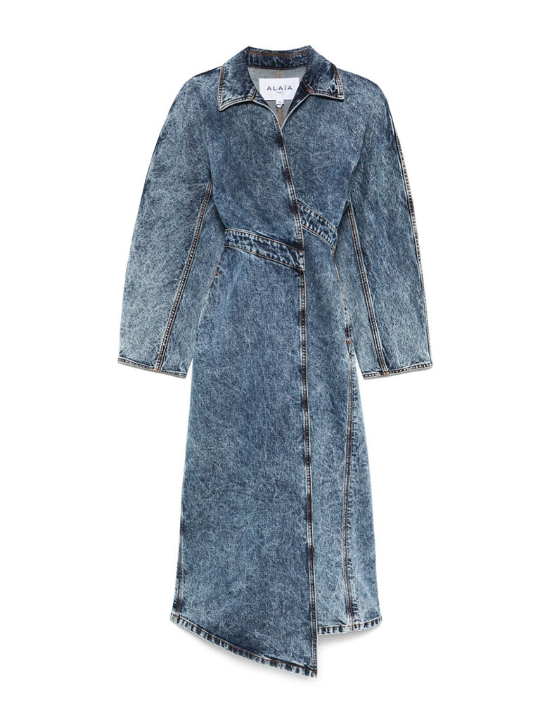 ALAÏA | Denim Trench Coat – Kirna Zabête ALAÏA | Denim Trench Coat – Kirna Zabête