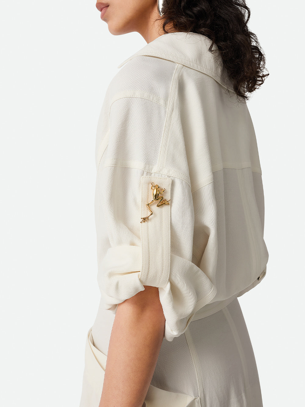 Linen-Viscose Midi Dress