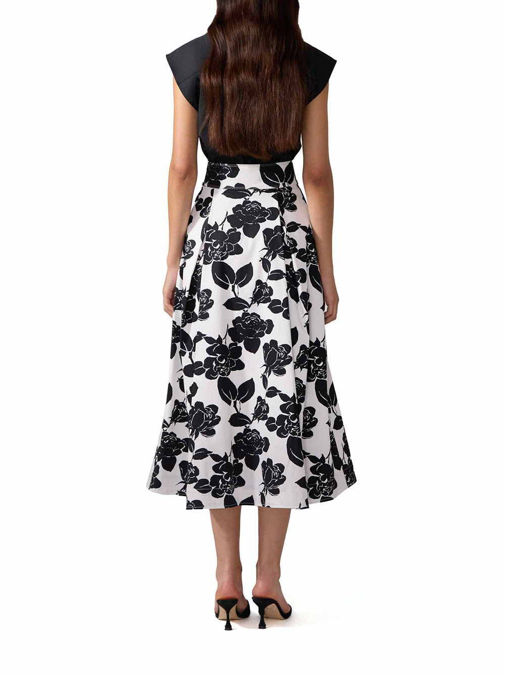 Floral-Print Midi Skirt