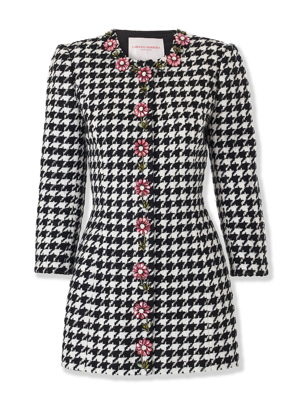 Embroidered Houndstooth Jacket