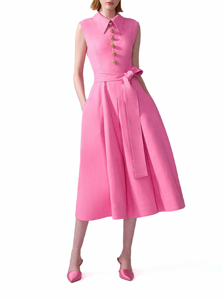 Carolina Herrera | Sleeveless Belted Midi Dress Kirna Zabte Carolina Herrera | Sleeveless Belted Midi Dress Kirna Zabte