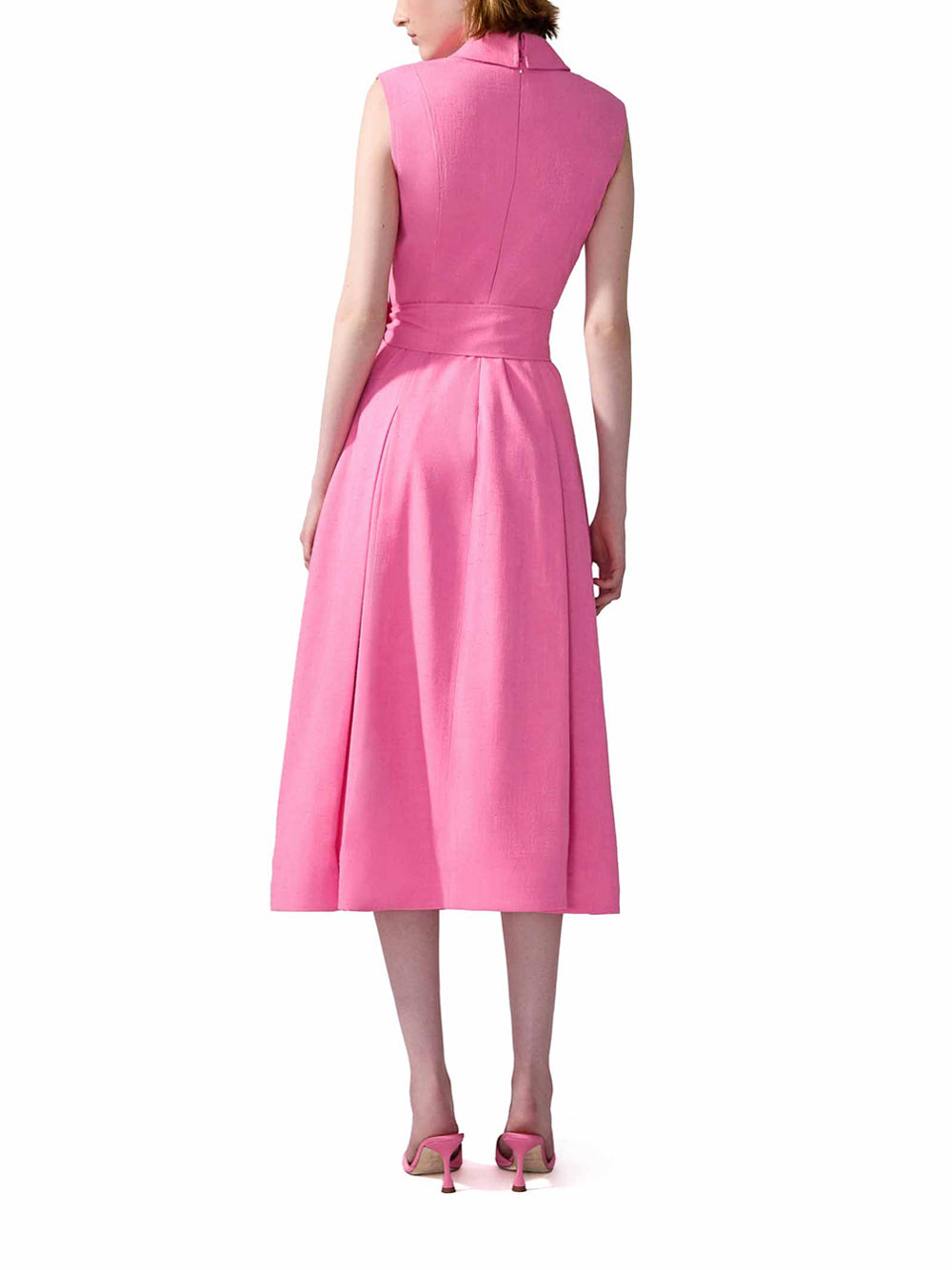 Sleeveless Belted Midi Dress