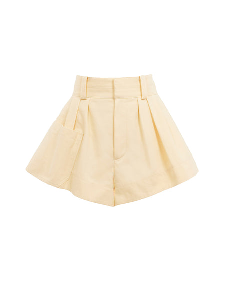 ★2025SS新作★GROVE★CHLOE CABRA SHORTS 그로브]25SS CHLOE CABRA SHORTS (BEIGE)