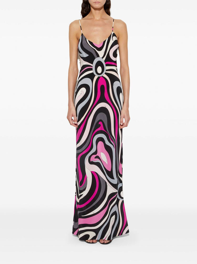 Pucci | Marmo-Print Silk Maxi Dress – Kirna Zabête