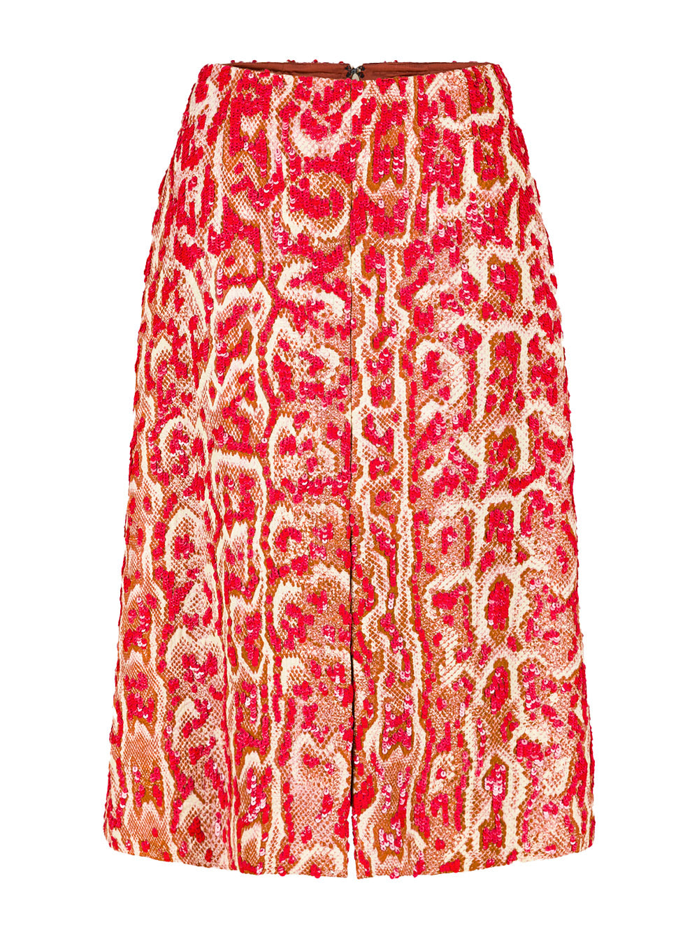 Shera Sequined Snake-Print Skirt