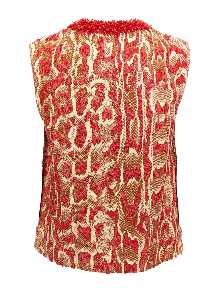 Dries van Noten | College Sequined Snake-Print Top – Kirna