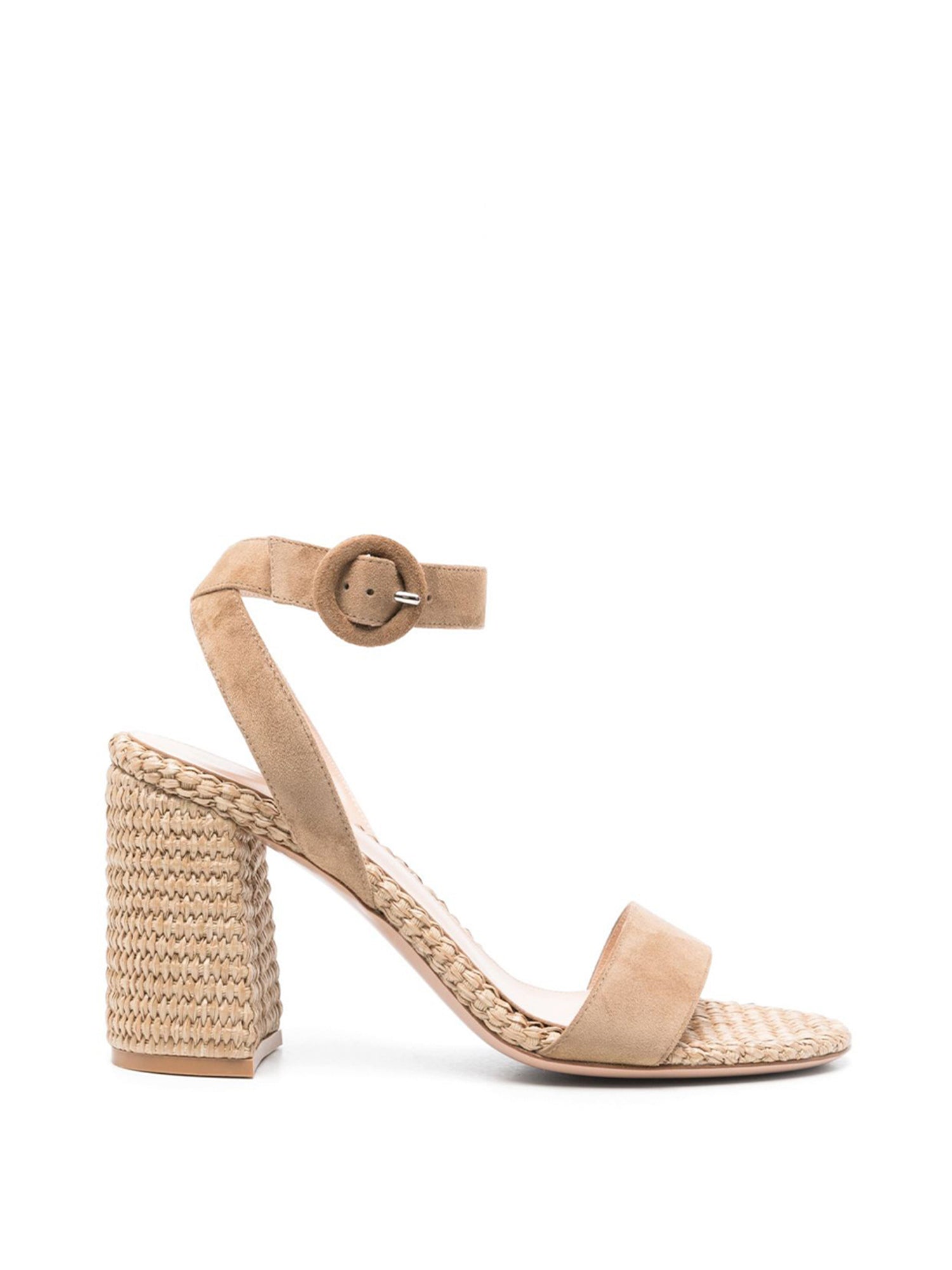 Luana Suede and Raffia Heeled Sandals