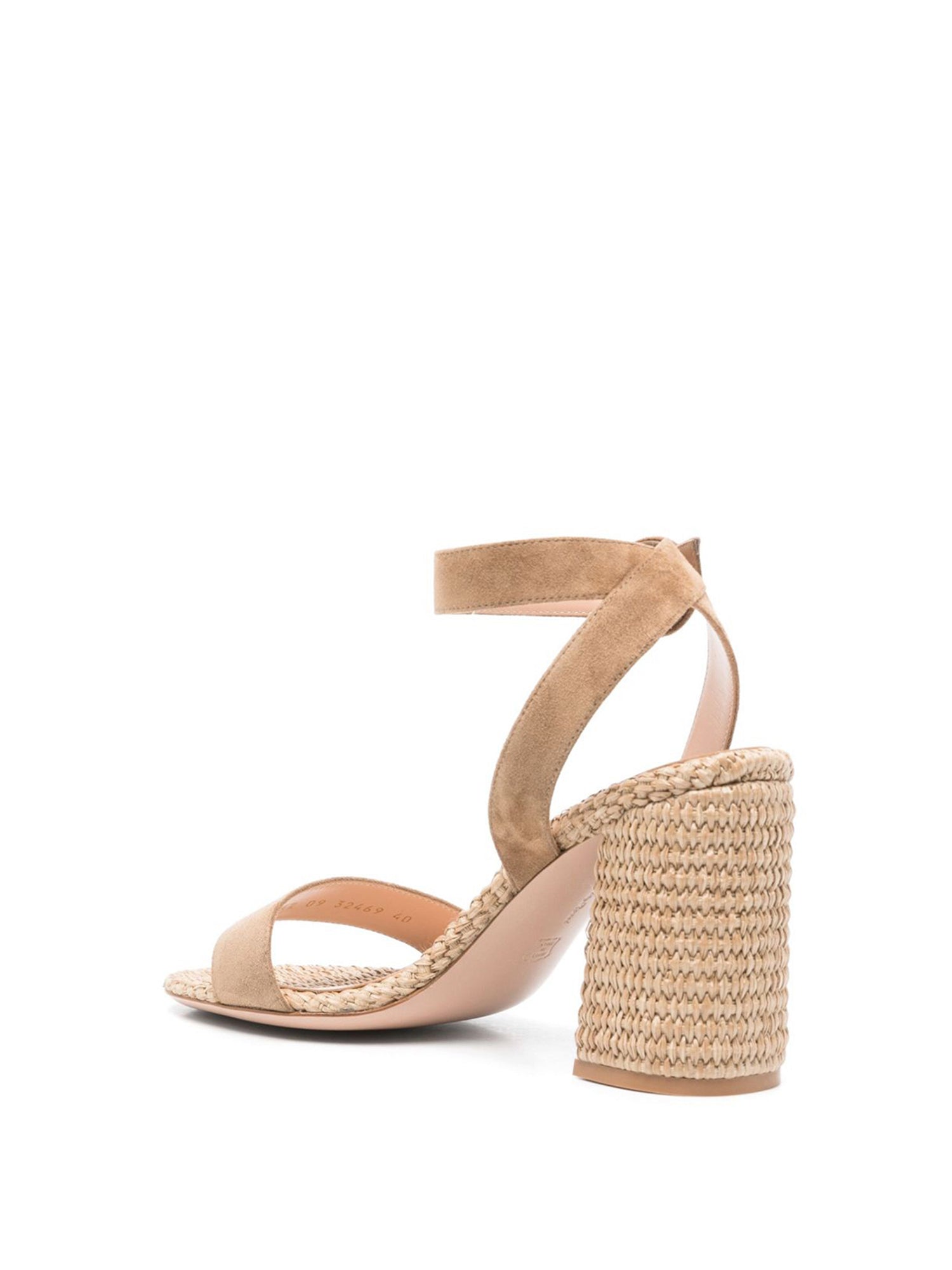 Luana Suede and Raffia Heeled Sandals