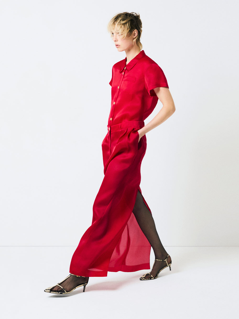 【KHAITE】 Lucian' skirt Red 41493002625 Khaite | Lucian Maxi Skirt – Kirna Zabête