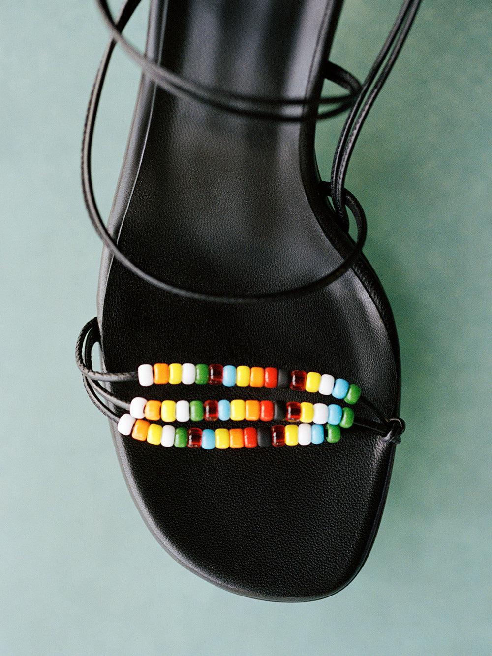 Loop Beaded Kitten Heels