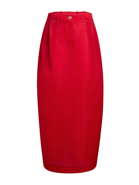 【関税込み】KHAITE レッド Lucian マキシスカート KHAITE Lucian Maxi Skirt | Red | FARFETCH