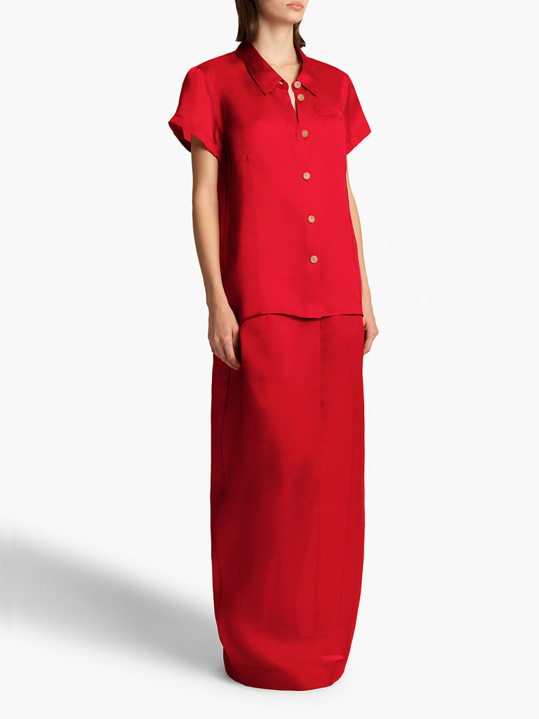 【KHAITE】 Lucian' skirt Red 41493002625 Red Lucian Maxi Skirt by KHAITE on Sale