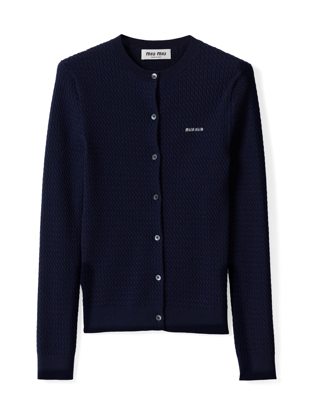 Cable-Knit Cashmere and Silk Cardigan