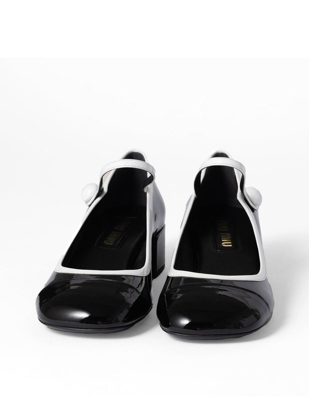 Miu Miu | Two-Tone Patent Leather Mary Jane Pumps – Kirna Zabête