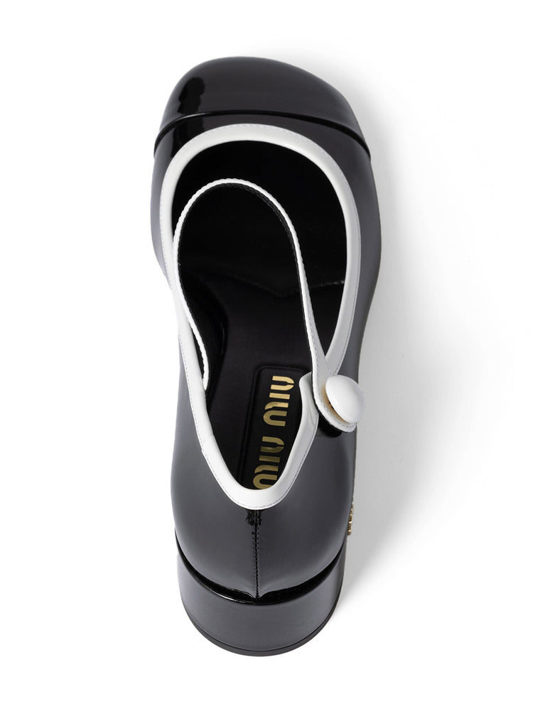 Miu Miu | Two-Tone Patent Leather Mary Jane Pumps – Kirna Zabête