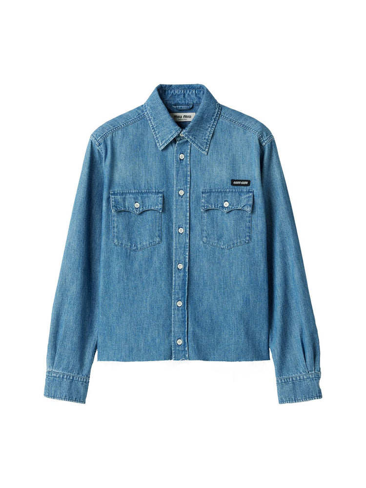 タグ付き‼️ MIU MIU Chambray Denim Shirt Miu Miu | Chambray Shirt – Kirna Zabête