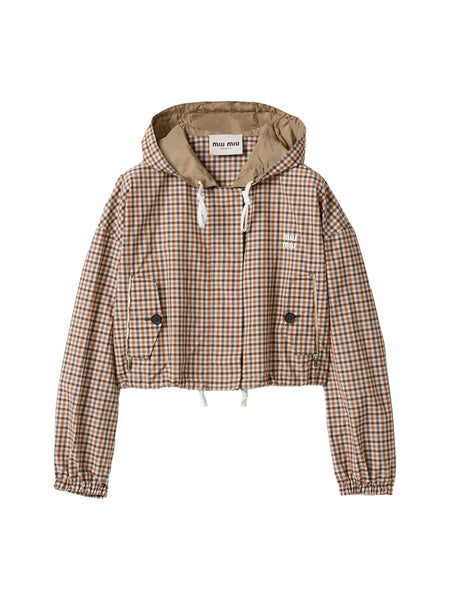 Miu Miu | Vichy Check Technical Blouson Jacket – Kirna Zabête