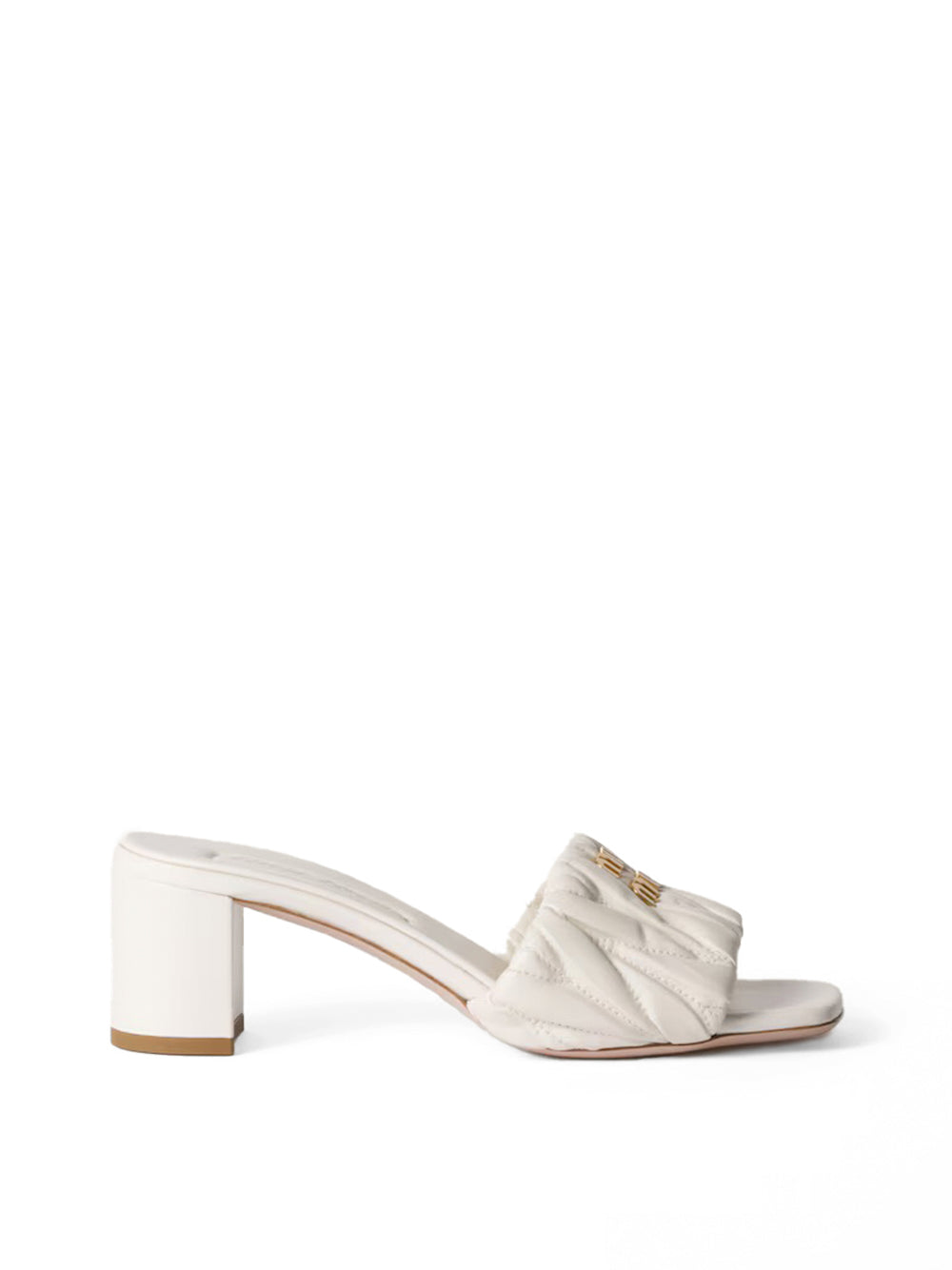 Matelassé Heeled Mules