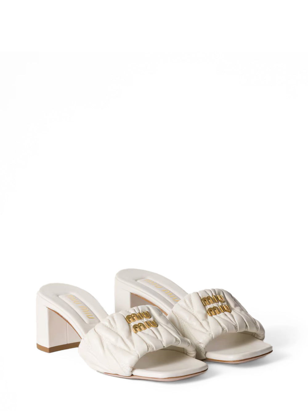 Matelassé Heeled Mules