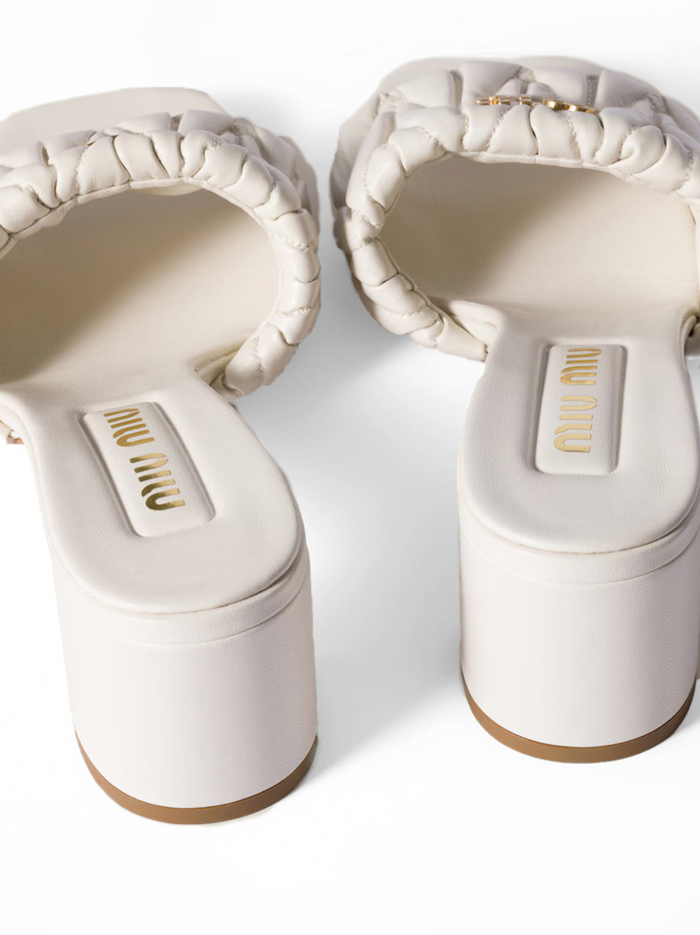 Matelassé Heeled Mules