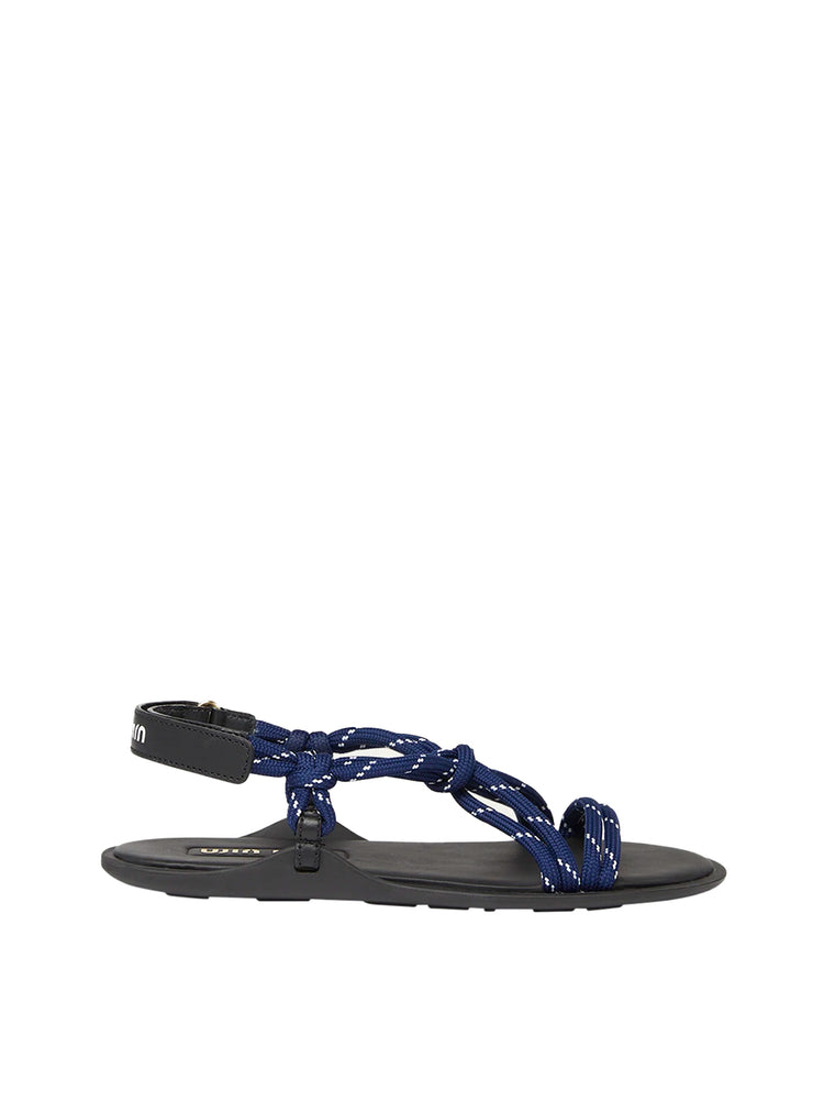 Miu Miu | Riviere Cord and Leather Sandals – Kirna Zabête