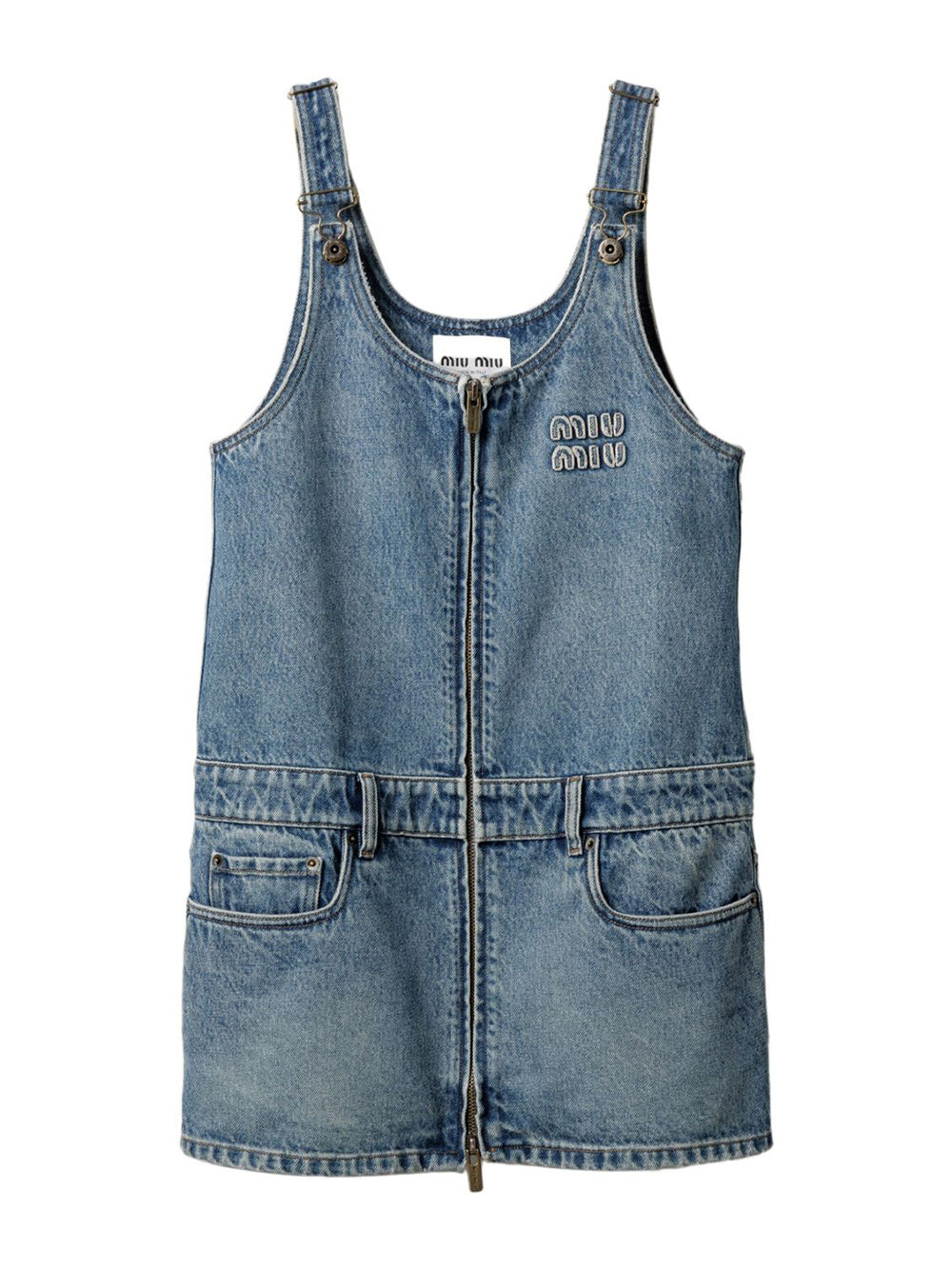 Denim Overall Mini Dress