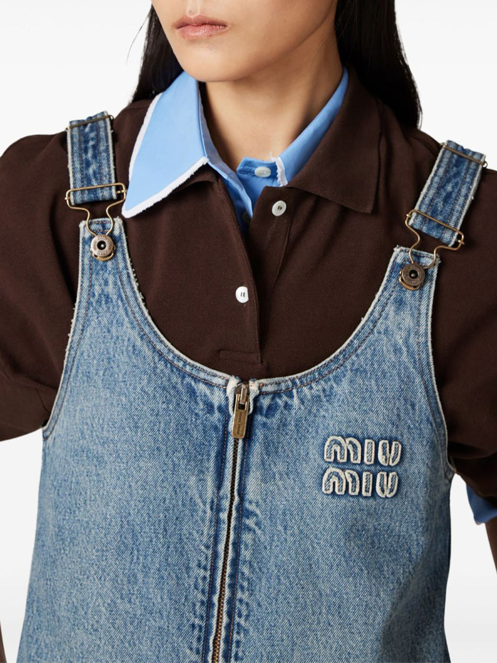 Denim Overall Mini Dress