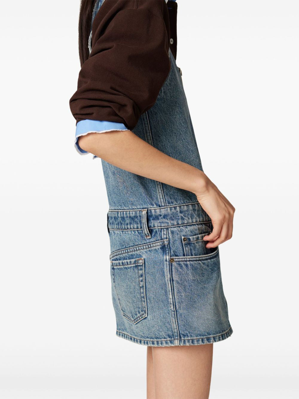 Denim Overall Mini Dress