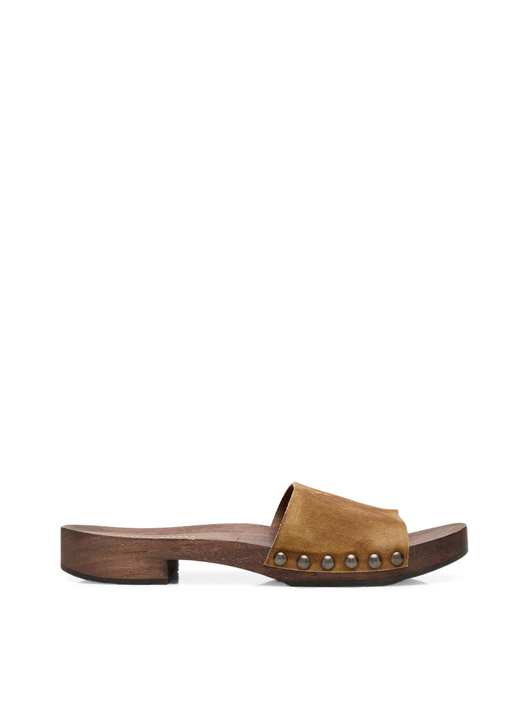 Miu Miu | Suede Logo Slide Clogs – Kirna Zabête