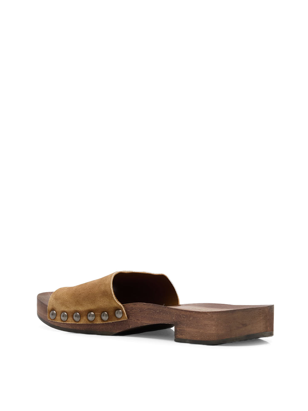 Suede Logo Slide Clogs