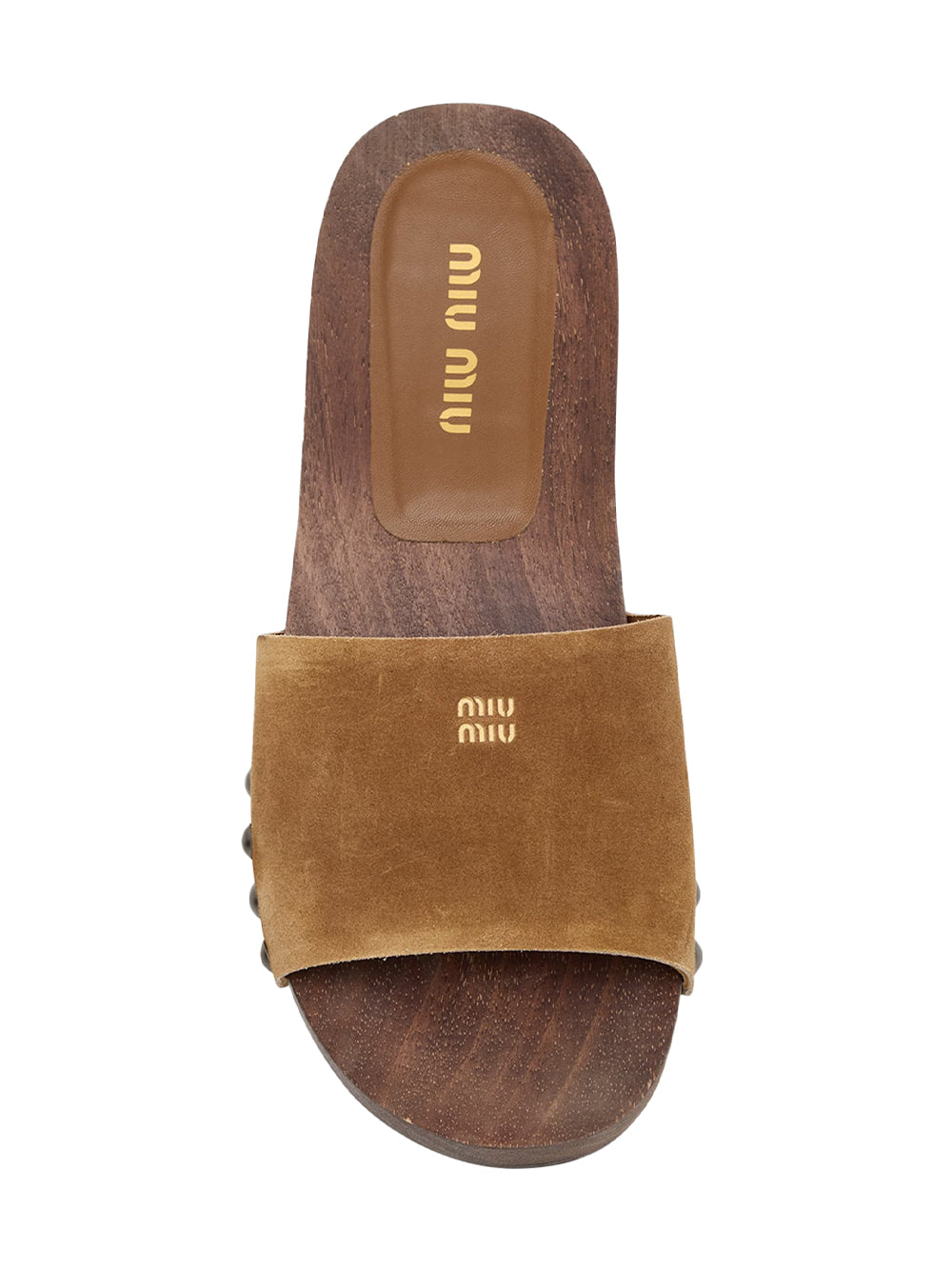 Suede Logo Slide Clogs