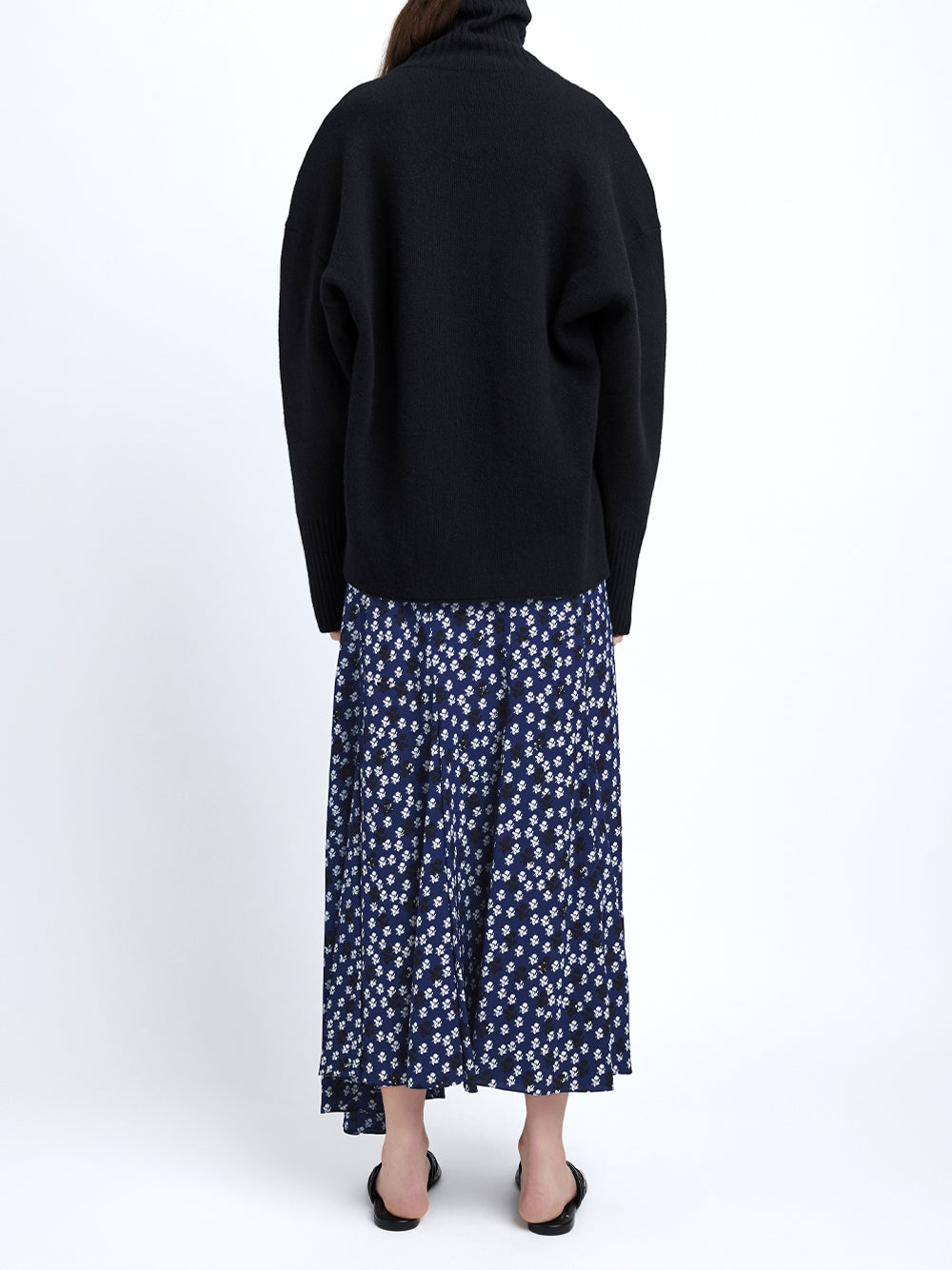 Joelle High-Low Silk Blend Skirt