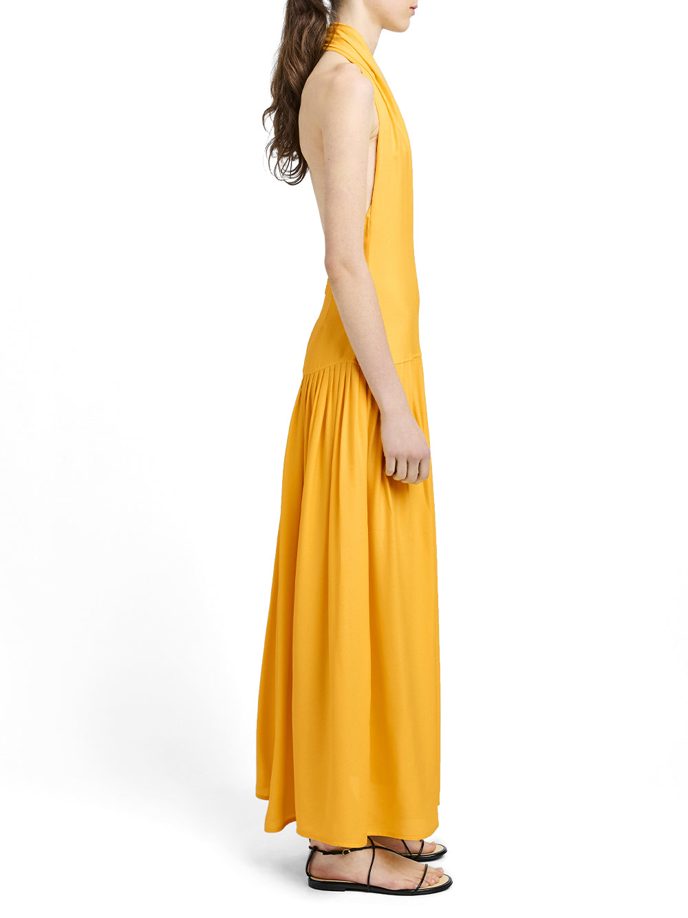 proenza halter dress Green Matte Halter Dress