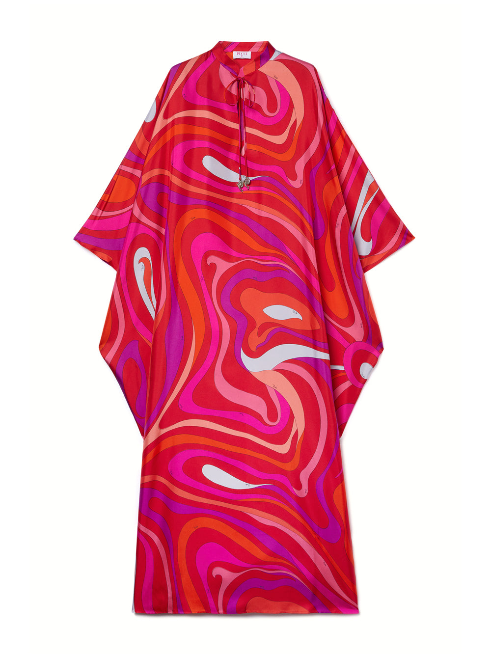 Marmo-Print Silk Caftan