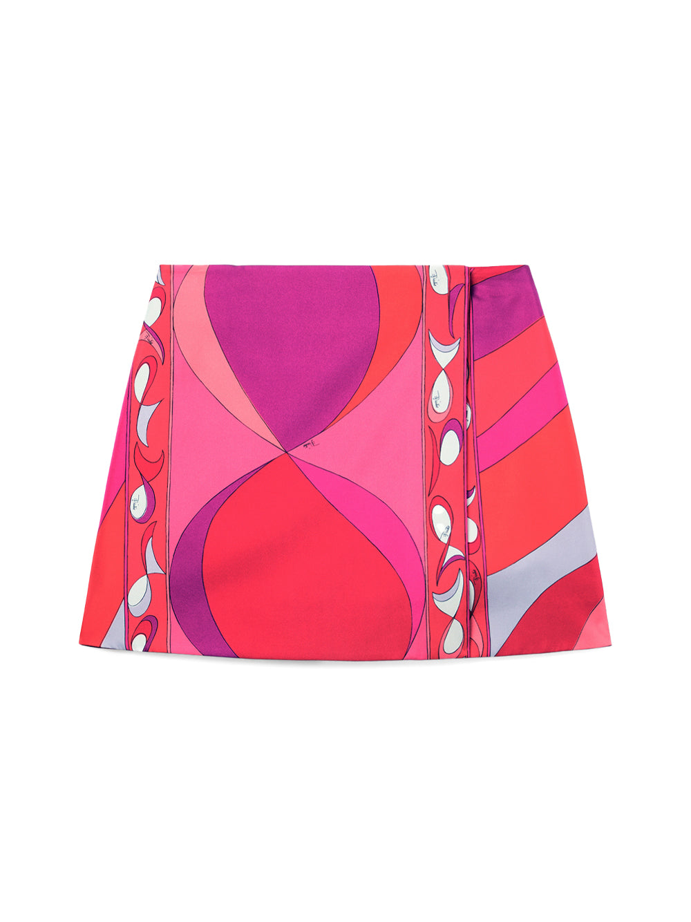 Pesci-Print Silk Mini Skirt