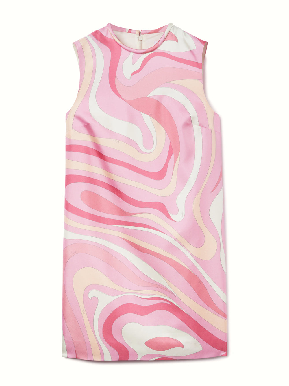 Marmo-Print Silk Shift Mini Dress