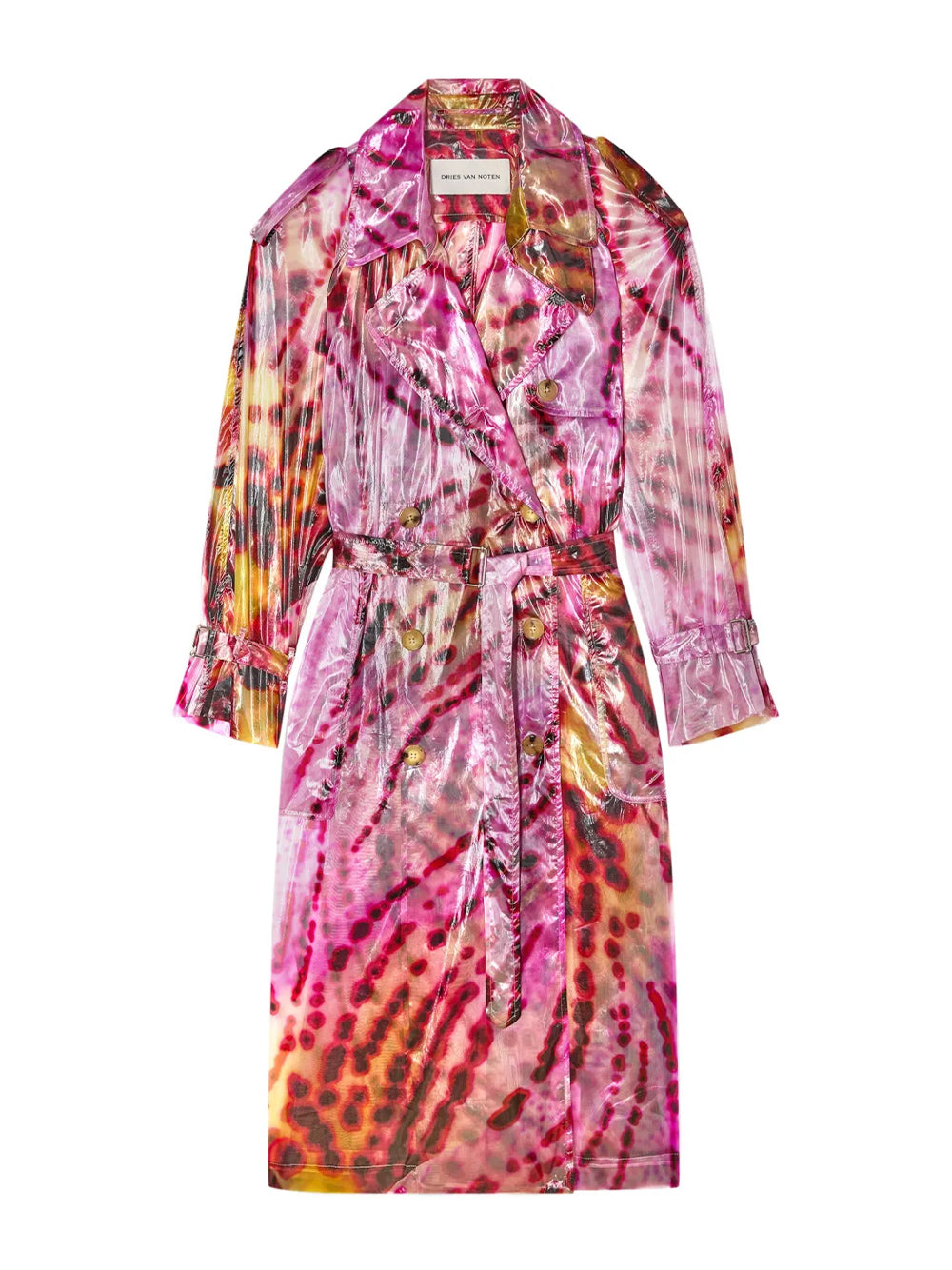 Risto Sheer Tie-Dye Trench Coat