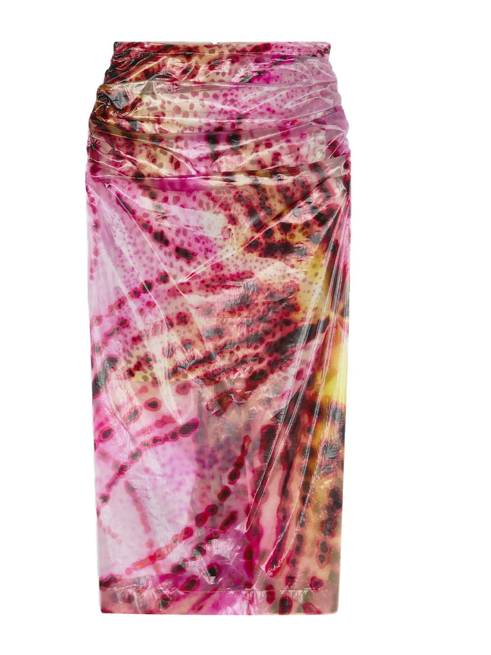 Sami Sheer Printed Midi Skirt