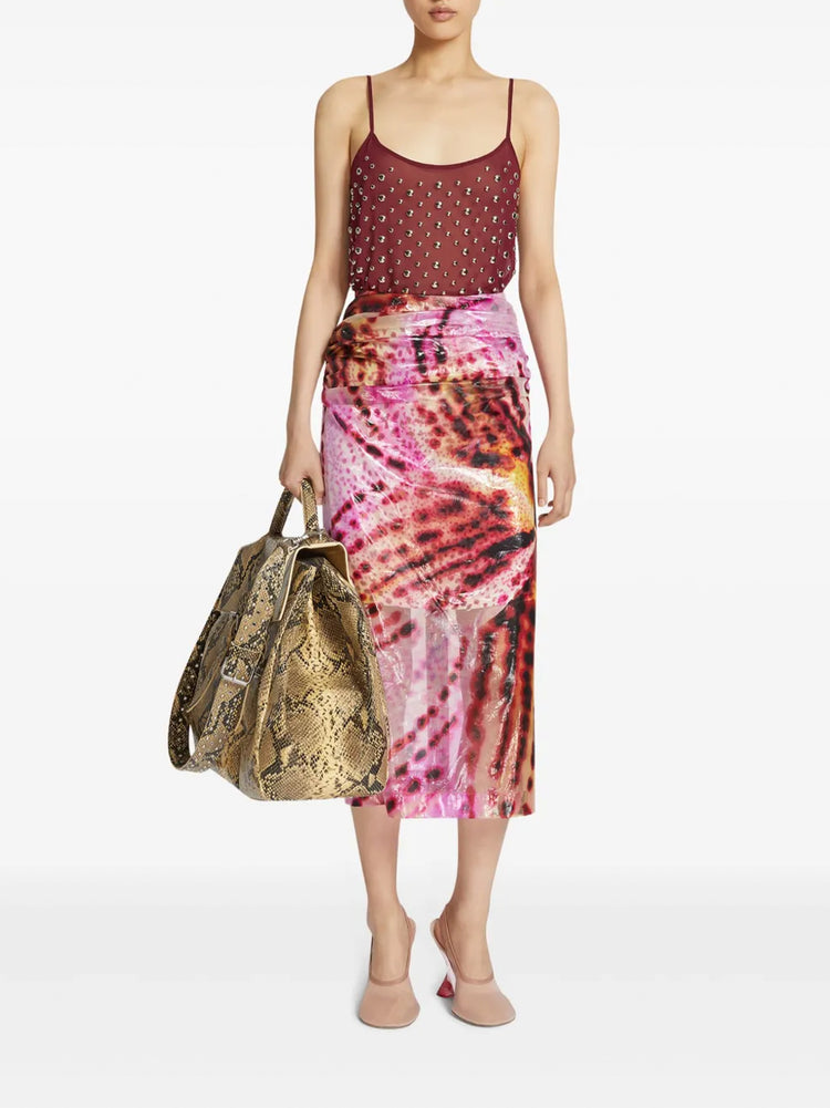 Dries van Noten | Sami Sheer Printed Midi Skirt – Kirna Zabête