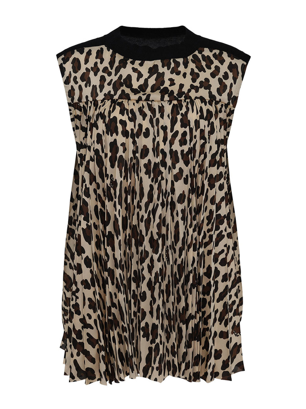 Leopard Print x Knit Pullover