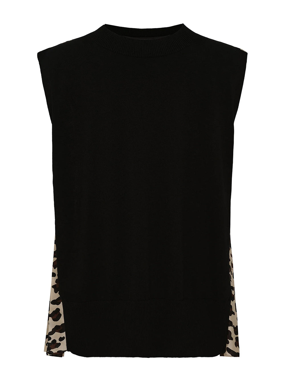 Leopard Print x Knit Pullover